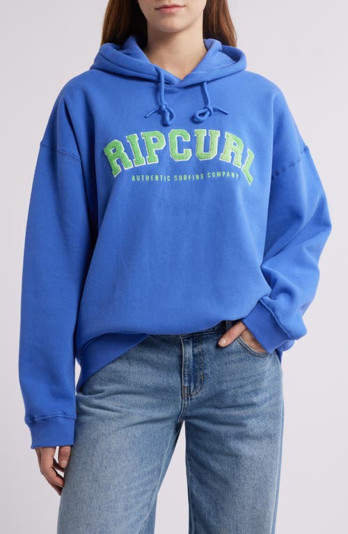 Rip Curl Varsity Logo Graphic Hoodie In Ocean