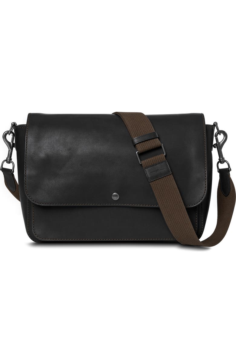 Shinola Canfield Relaxed Leather Messenger Bag, Main, color,