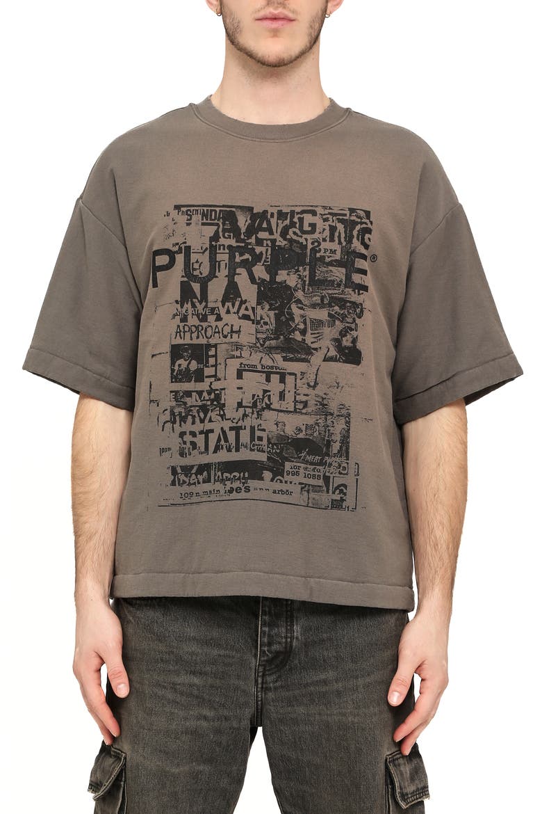 Texture Graphic T-Shirt, Main, color, GREY
