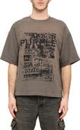 PURPLE BRAND Texture Graphic T-Shirt