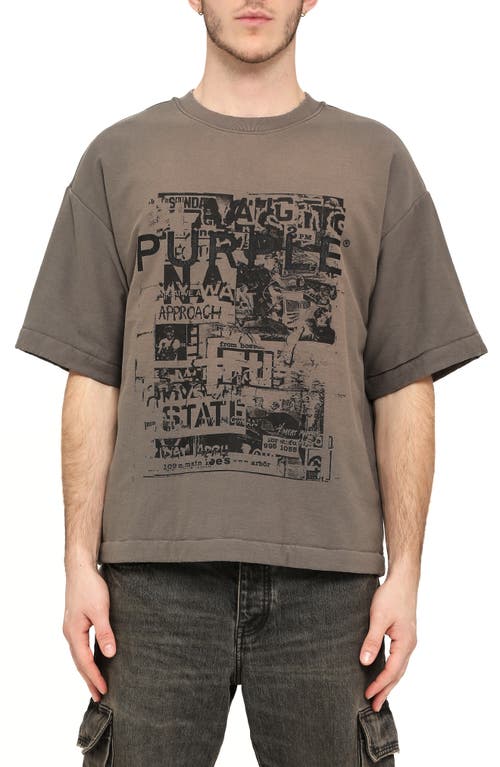 Purple Brand Texture Graphic T-shirt In Brown