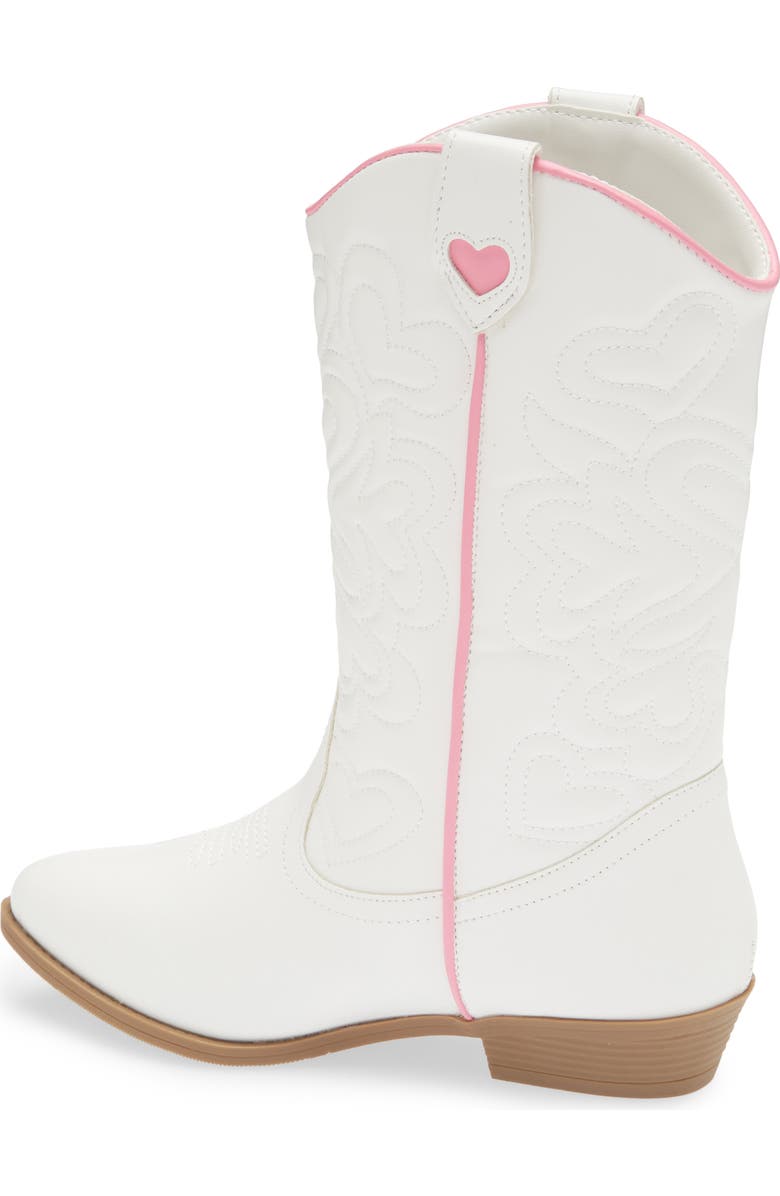 Harper Canyon Kids' Camryn Western Boot, Alternate, color, White