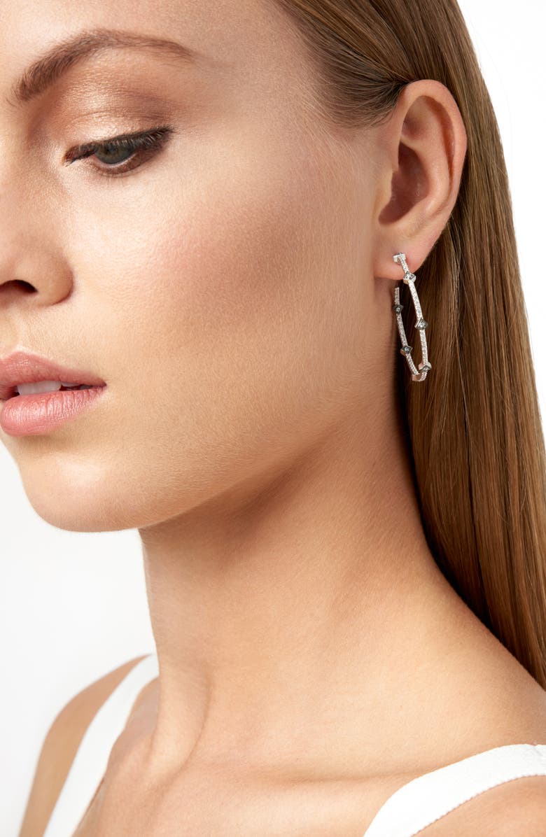 FREIDA ROTHMAN 'Metropolitan' Inside Out Hoop Earrings, Alternate, color,