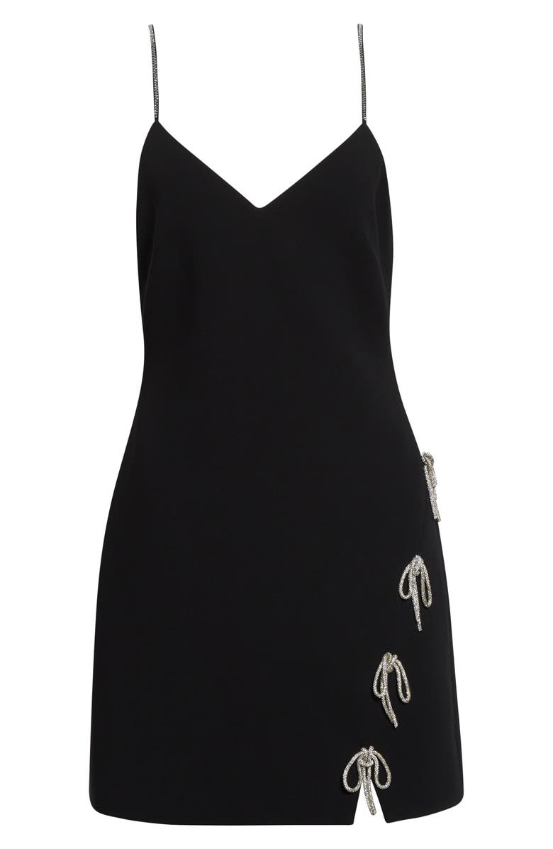 Cinq à Sept Rhinestone Bow Minidress, Alternate, color, Black