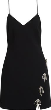 Cinq à Sept Rhinestone Bow Minidress