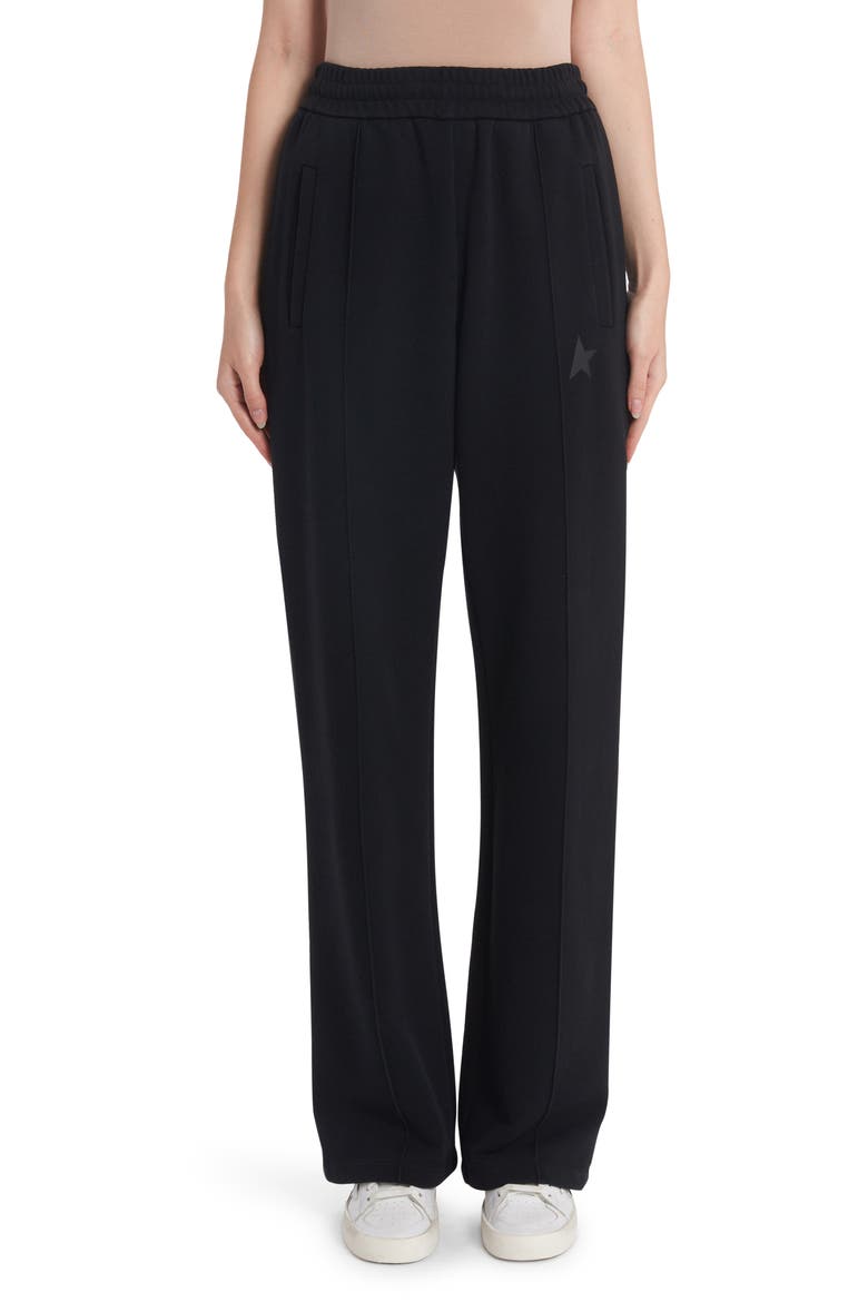 Star Logo Cotton Sweatpants, Main, color, BLACK