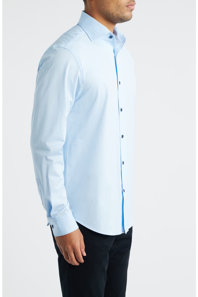 James OoohCotton® Solid Button-Up Shirt, Alternate, color, SKY