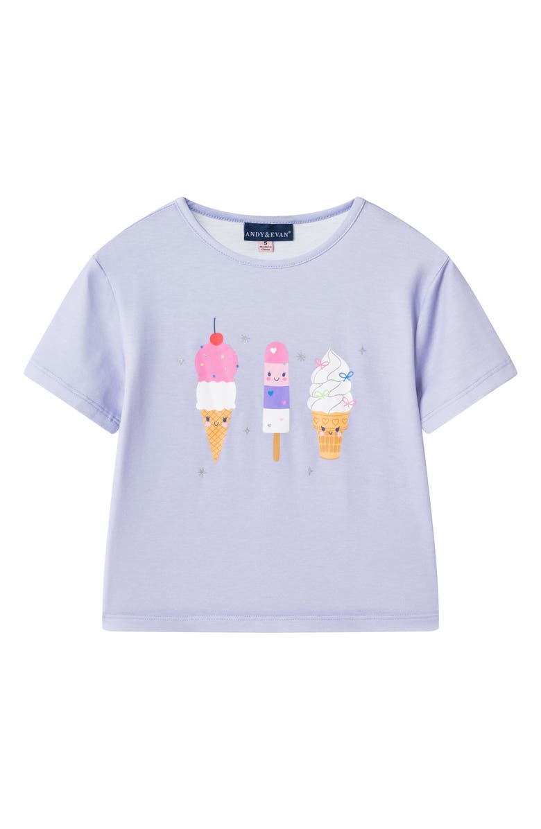 Andy & Evan Kids' Graphic Two-Piece Pajamas, Alternate, color, Purple Icecream