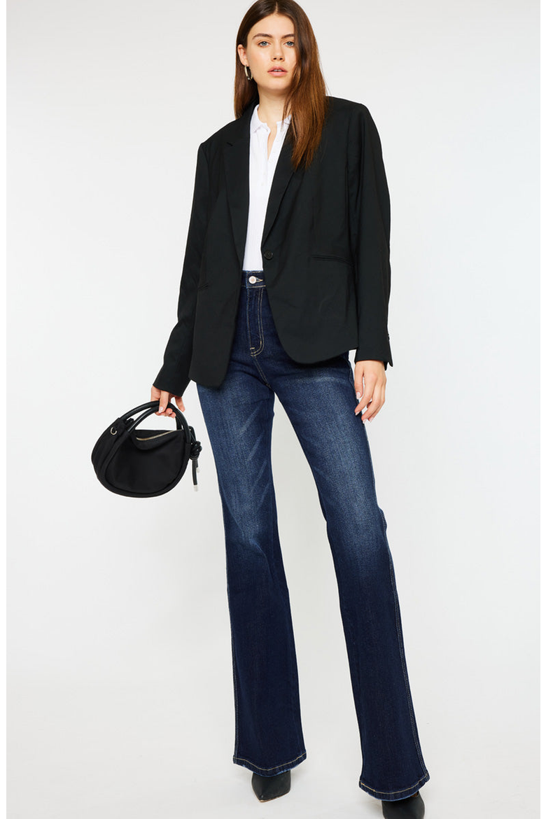 Luke High Rise Flare Jeans, Alternate, color, Dark Wash
