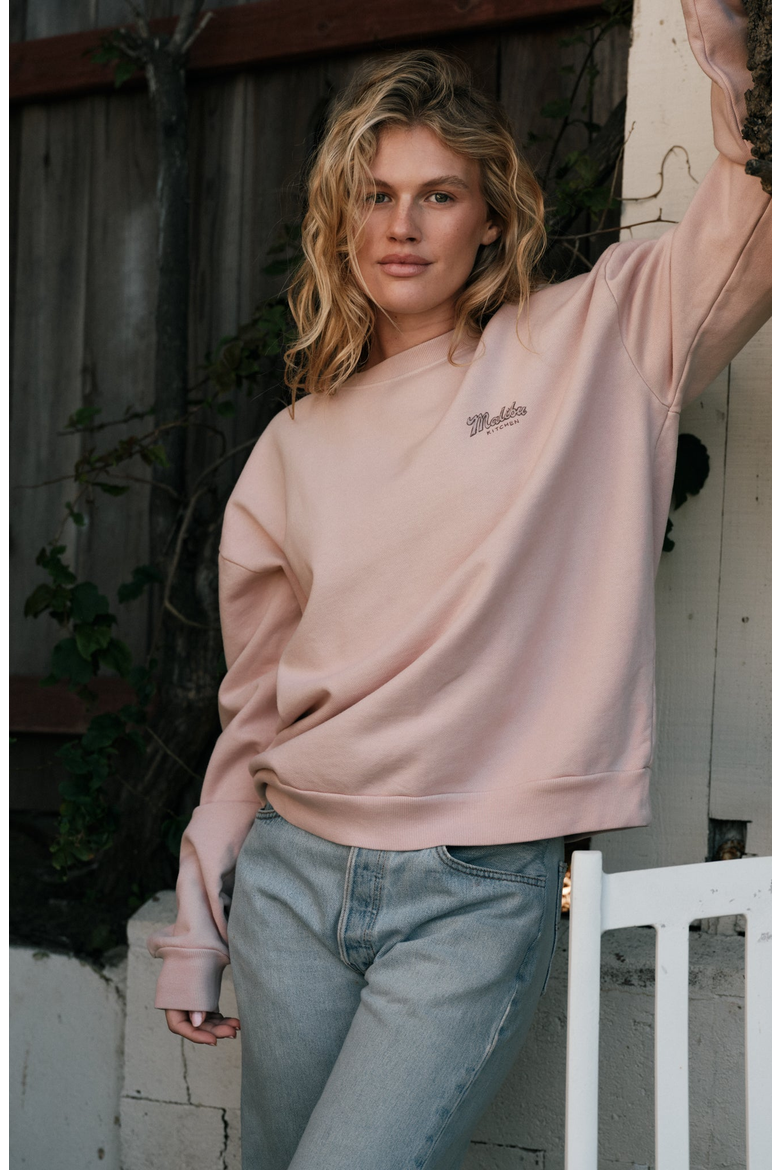 Malibu Kitchen Crewneck, Alternate, color, Vintage Pink