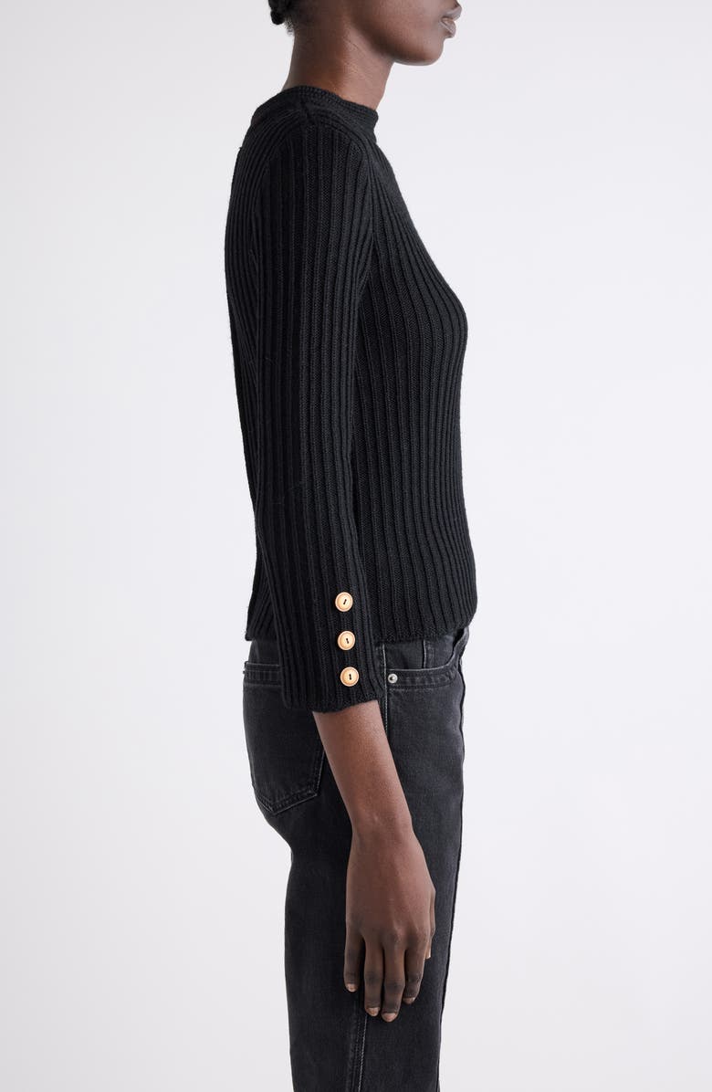 Isabel Marant Dixie Reversible Wool Zip Cardigan, Alternate, color, Black