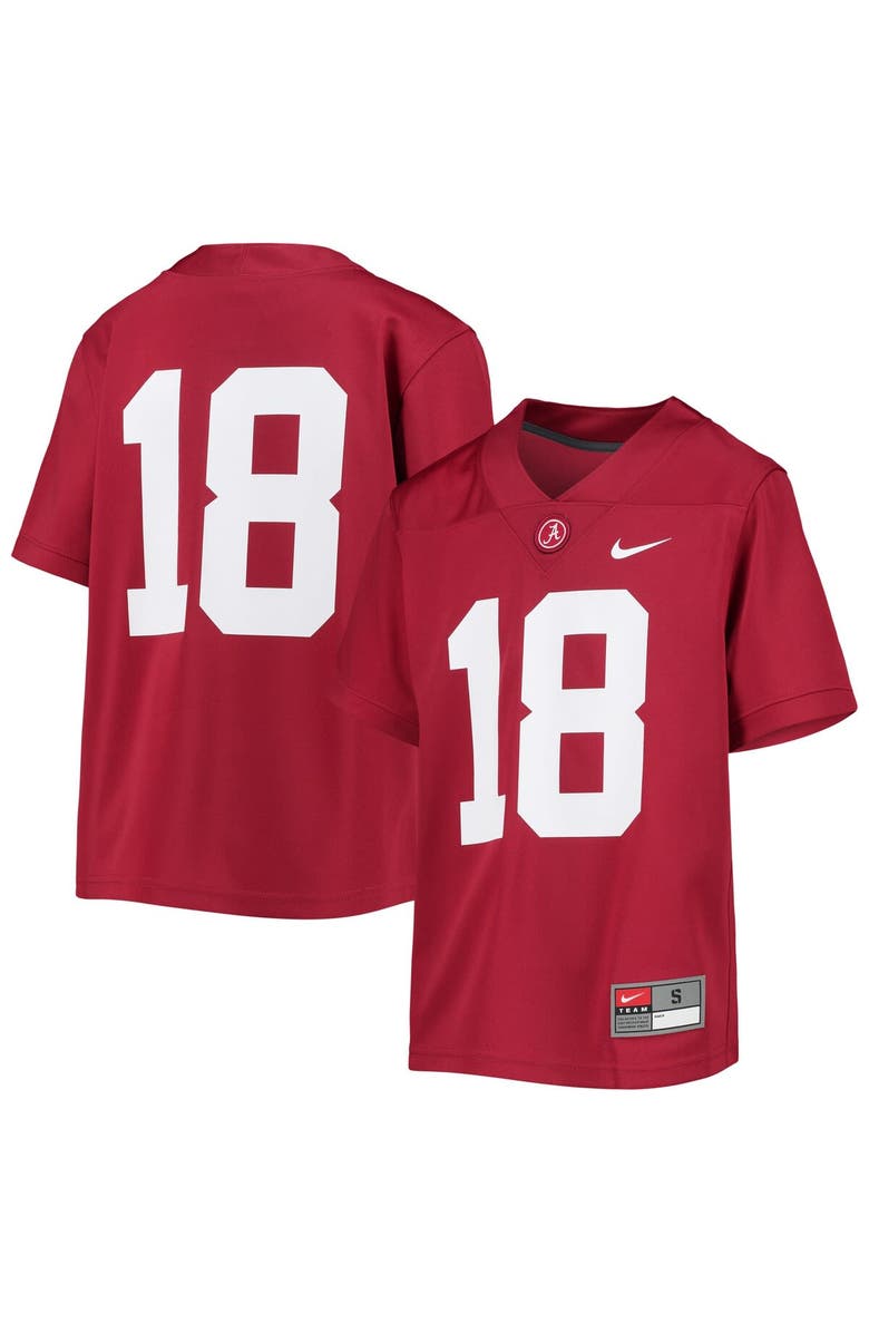 Nike Youth Nike #18 Crimson Alabama Crimson Tide Untouchable Football Team Jersey, Main, color, Crimson