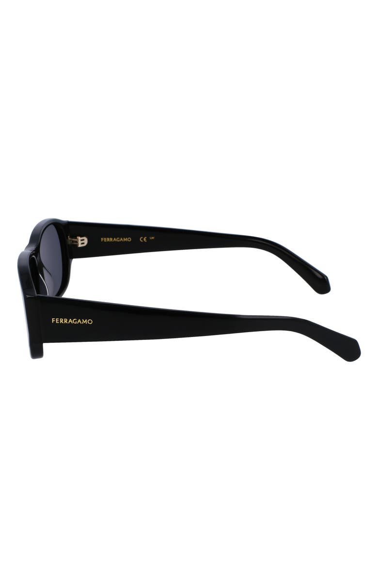 FERRAGAMO 57mm Rectangular Sunglasses, Alternate, color,