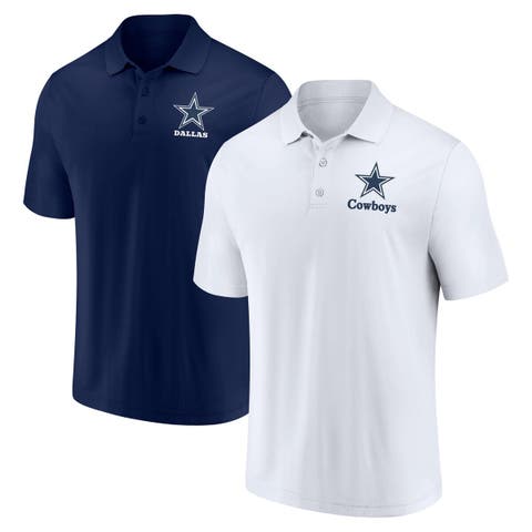 Men's Fanatics Branded White/Navy Dallas Cowboys Throwback Polo Combo Set