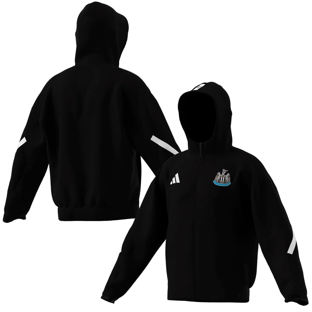 adidas Men's adidas Black Newcastle United 2025/26 Anthem Full-Zip ...