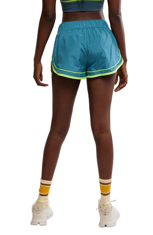 Free People Fp Movement Varsity Blues Water Resistant Athletic Shorts In Blue