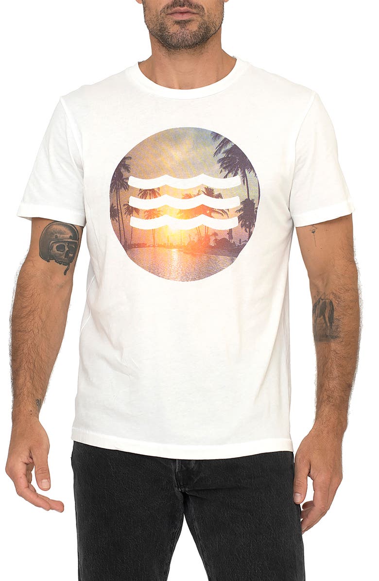 Sol Angeles Sunset Graphic Tee, Main, color, D White