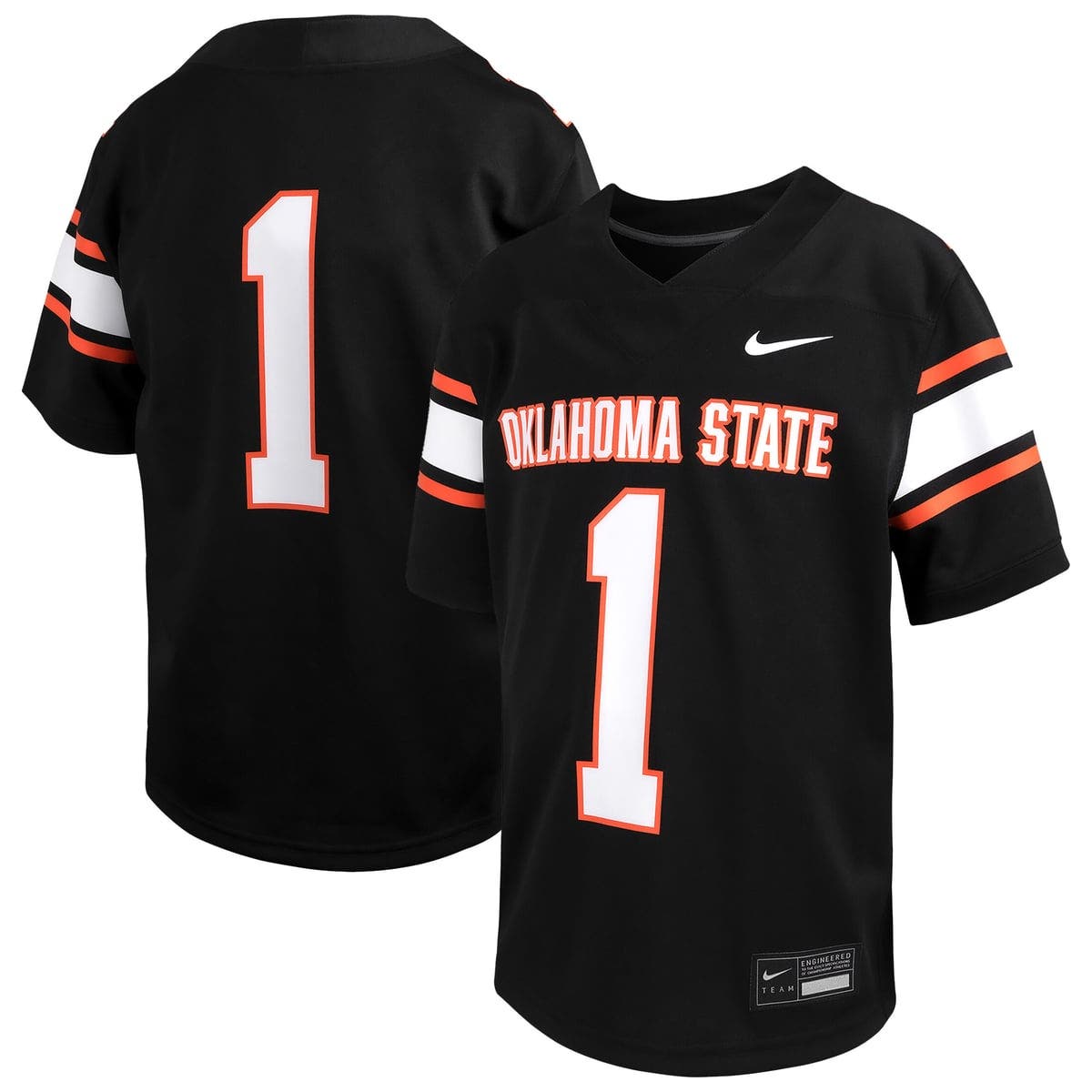 Nike Youth Nike #1 Black Oklahoma State Cowboys Alternate Game Football ...