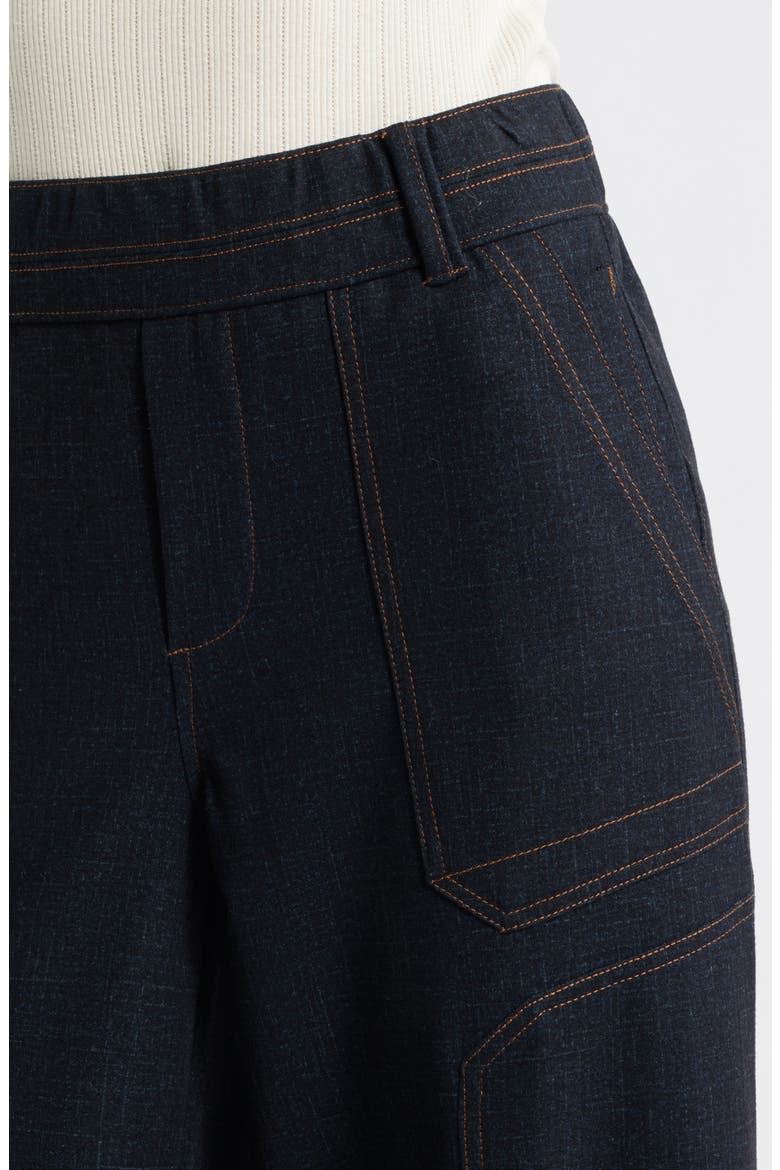 Glider Skyrise Pull-On Wide Leg Pants, Alternate, color, DARK INDIGO