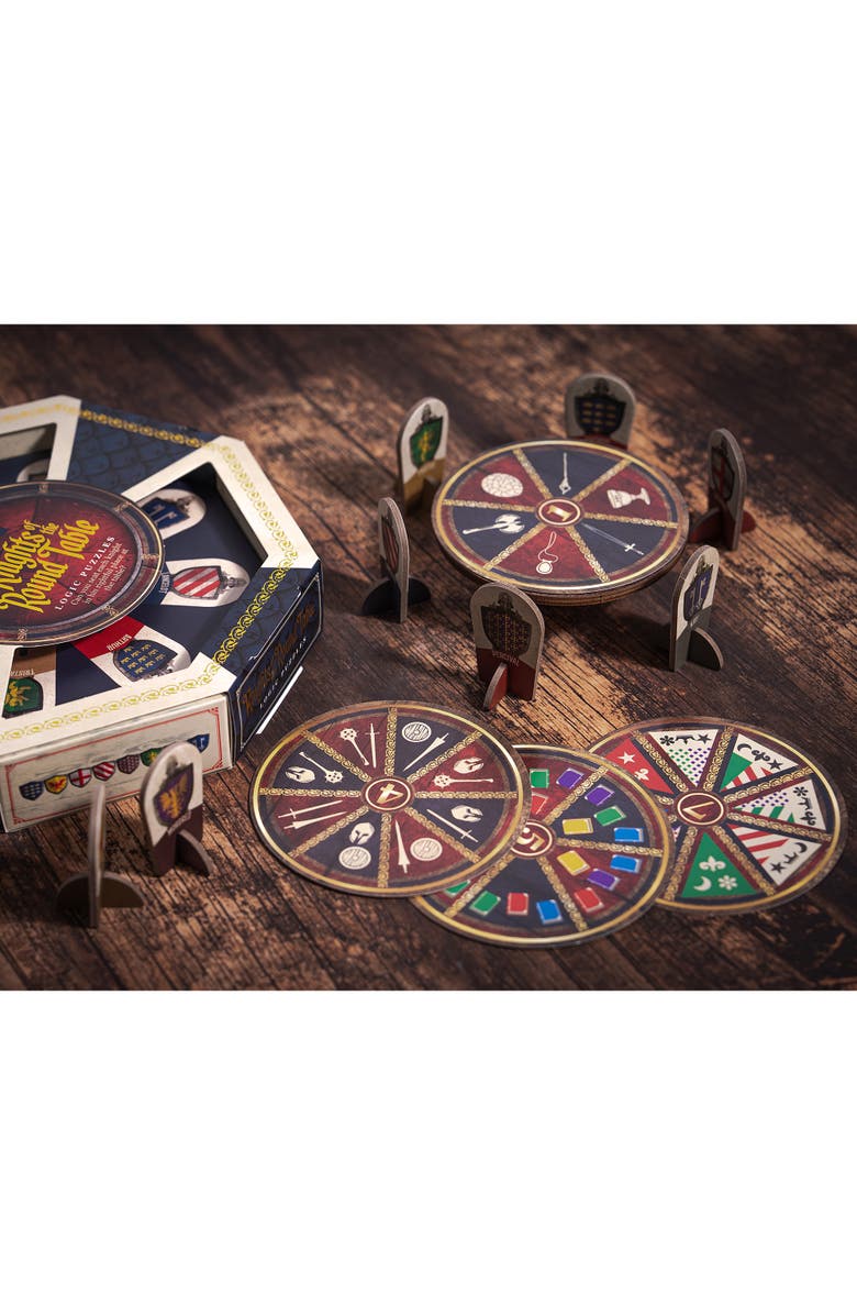 Professor Puzzle Knights of the Round Table 3D Wooden Brainteaser Puzzle, Alternate, color, Multicolored