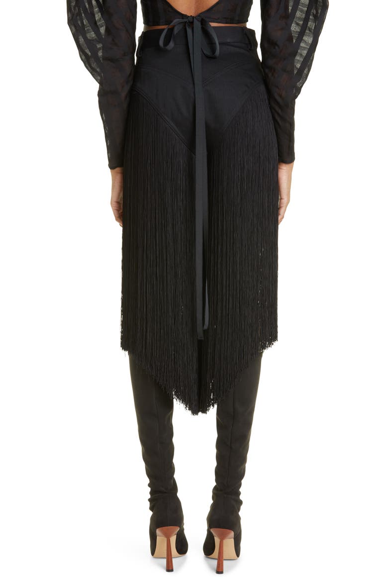 x ZACHARIAH Fringe Jeans, Alternate, color, BLACK