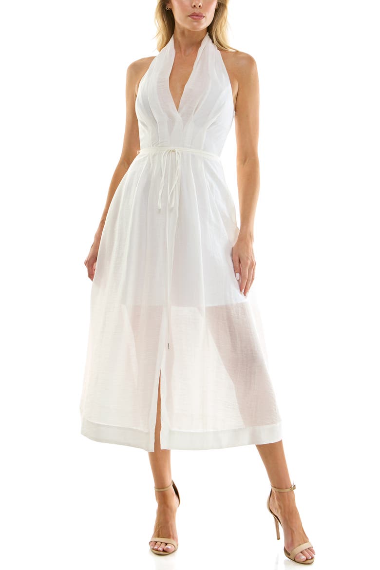 midi halter dress socialite Socialite Women's Midi Halter Dress - Natural