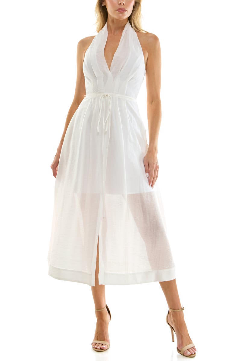 Socialite Midi Halter Dress, Main, color, 
