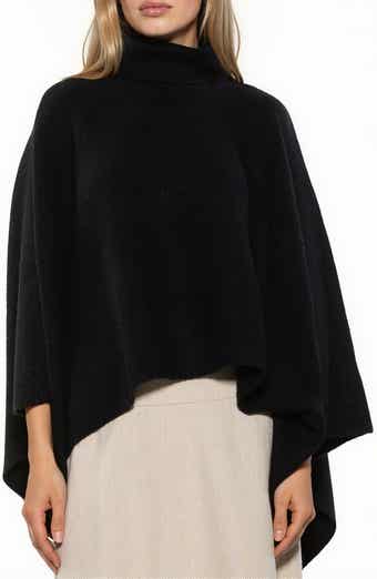 Jon Turtleneck Knit Cape Top