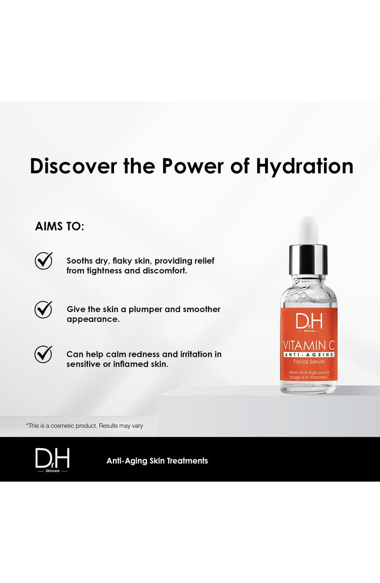Dr H Anti-Ageing Vitamin C Facial Serum 30ml, Alternate, color, White