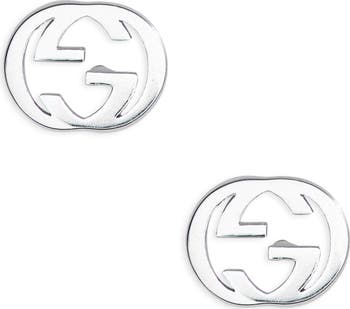 Gucci Interlocking G popular Sterling Silver Stud Earrings