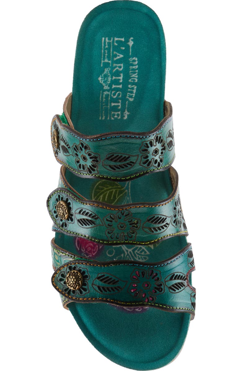 L'Artiste by Spring Step Carbone Platform Slide Sandal, Alternate, color, Green Multi