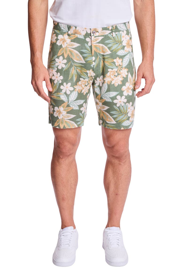 Felix Slim Fit Shorts, Main, color, EMERALD FLORAL