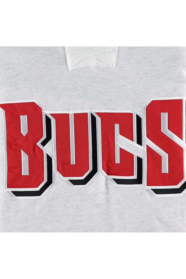 Men's '47 Tampa Bay Buccaneers Heather Gray Gridiron Lace-Up Pullover Hoodie, Alternate, color, Gray