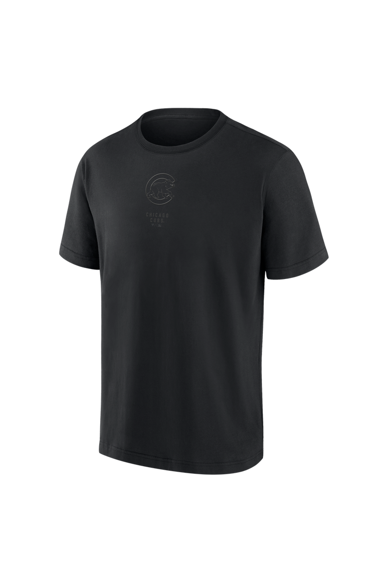 Men's Fanatics Chicago Cubs Black Out Heavyweight T-Shirt, Alternate, color, Black