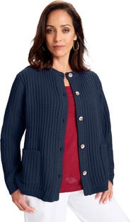 Jessica London Boxy Stitch Cardigan