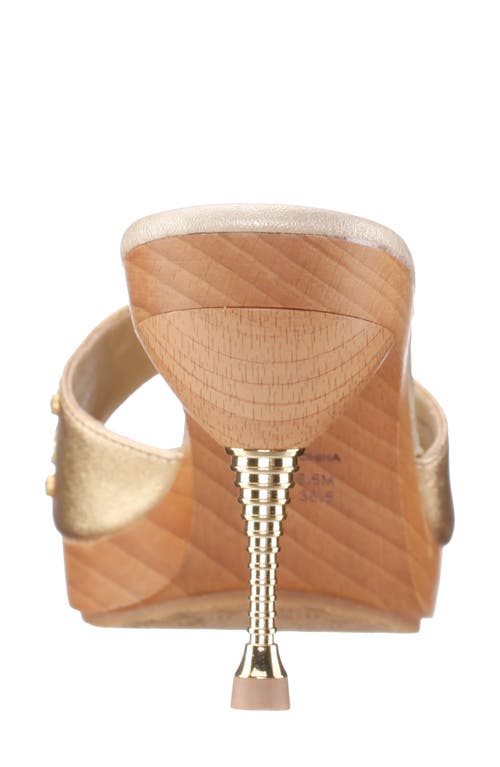 Nina Delight Slide Sandal In Gold