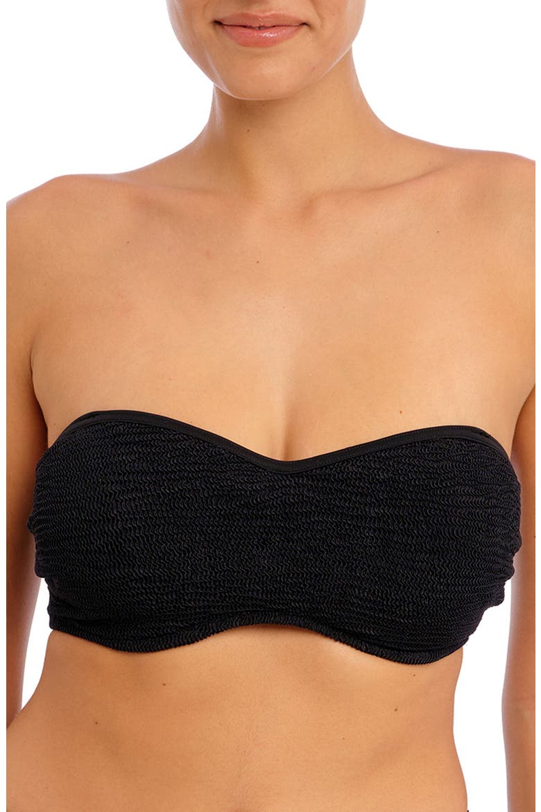 Ibiza Waves Bandeau Bikini Top, Main, color, BLACK