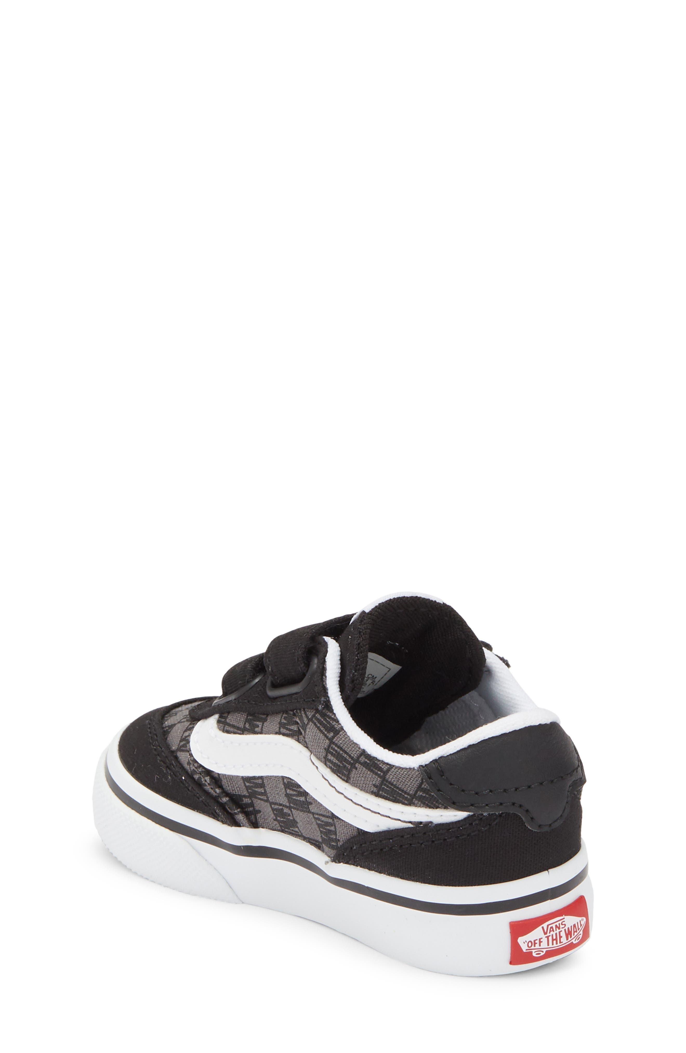 Vans Kids' Brooklyn Sneaker, Alternate, color, Scribble Check Black