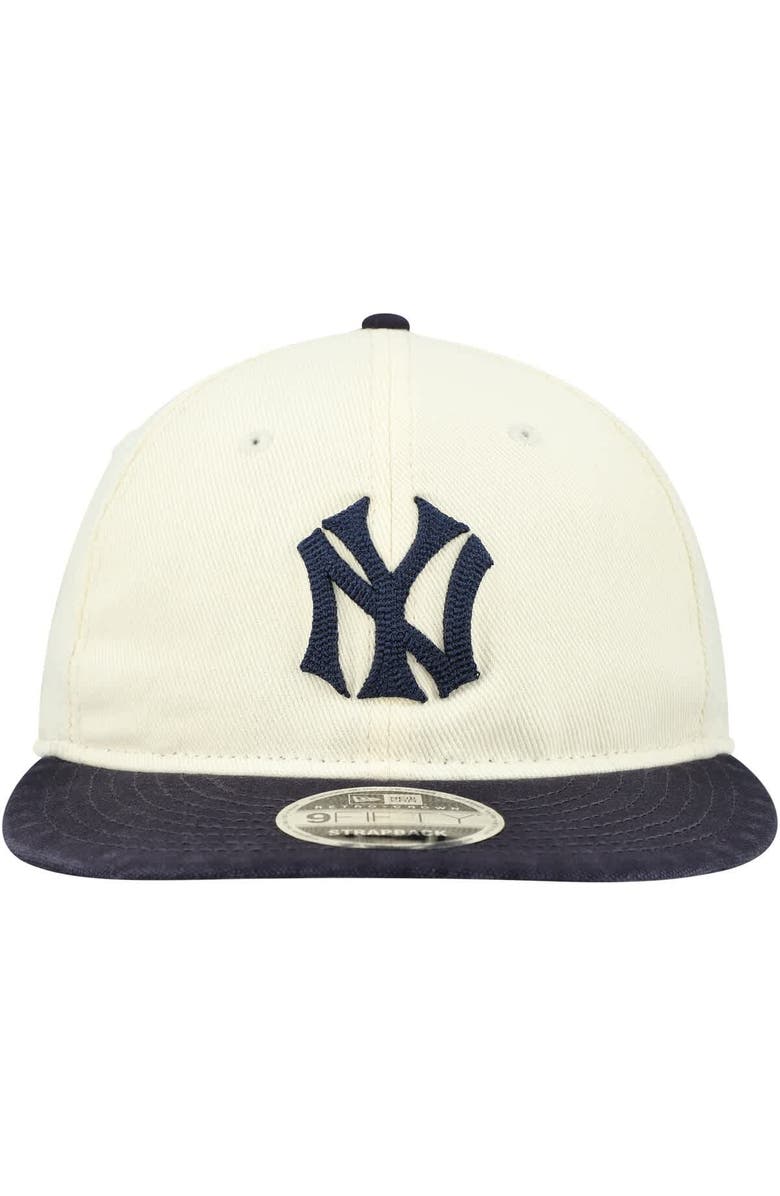 New Era Men's New Era Cream New York Yankees MoMA Retro Crown 9FIFTY Adjustable Hat, Alternate, color,