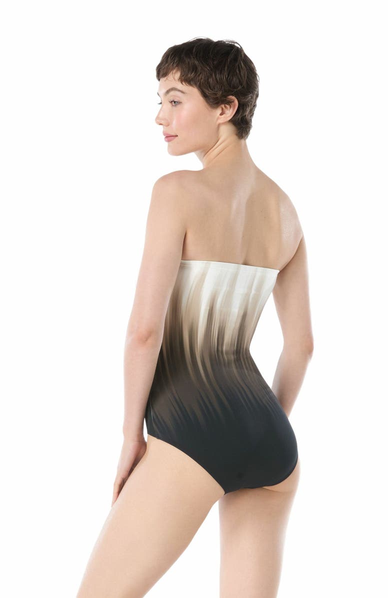 Carmen Marc Valvo Bandeau One Piece Swimsuit, Alternate, color, 