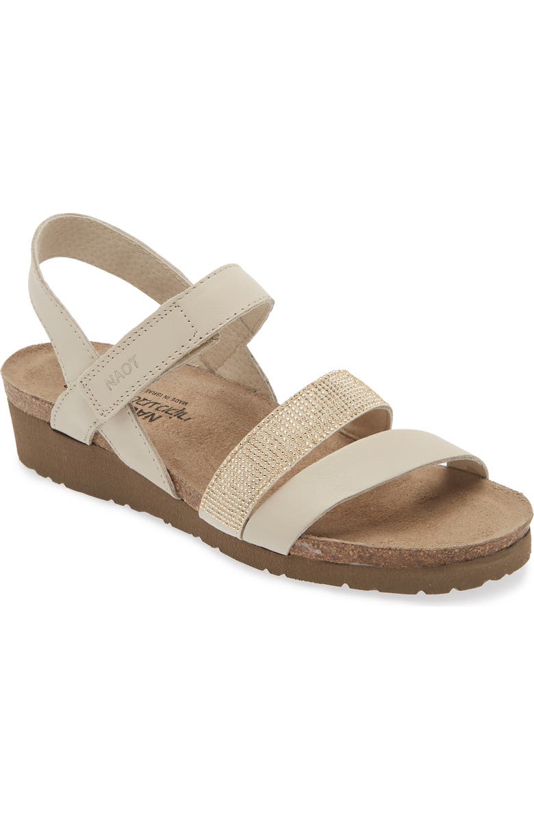 Naot 'Krista' Sandal, Main, color, Soft Ivory Leather