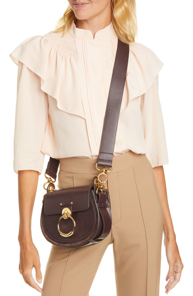 Chloé Small Tess Leather Shoulder Bag, Alternate, color,