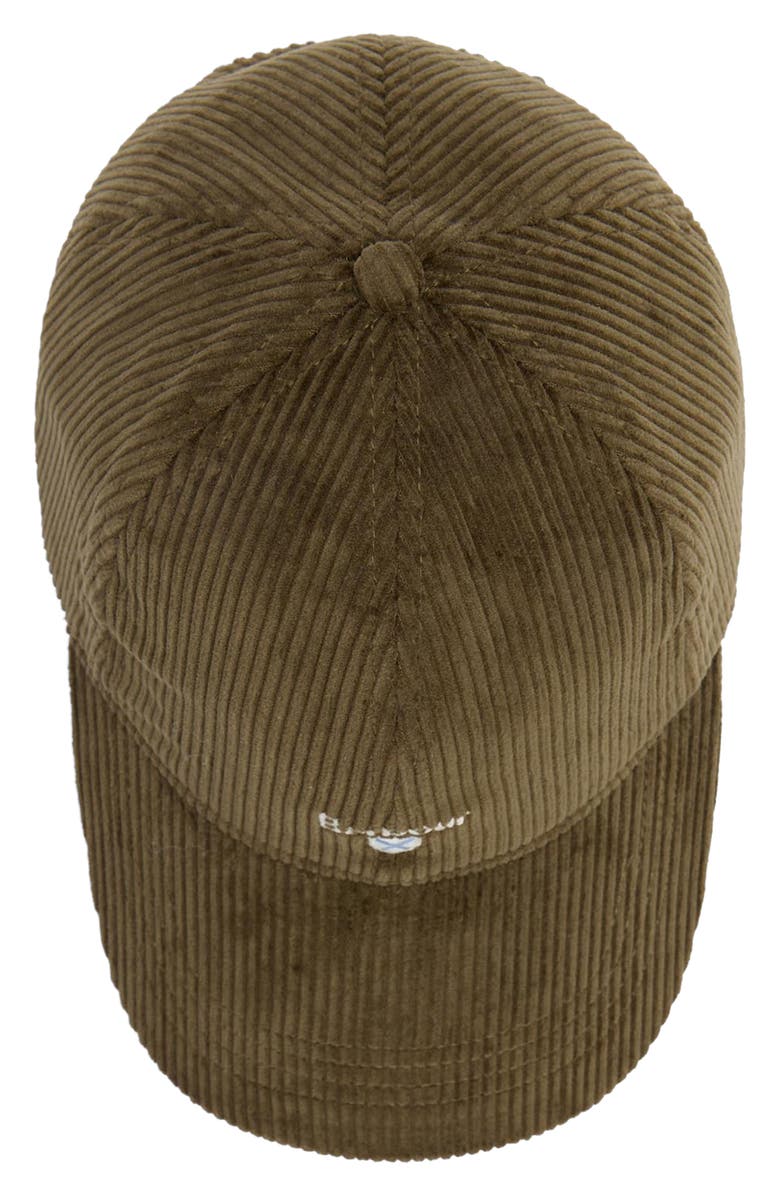 Barbour Preston Adjustable Corduroy Baseball Cap, Alternate, color, Olive