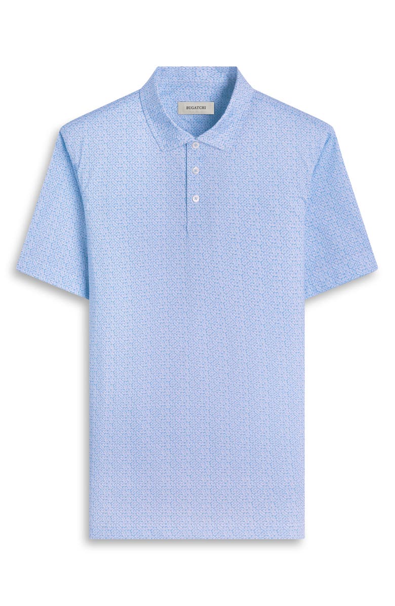 Bugatchi Victor OoohCotton<sup>®</sup> Leaf Print Polo, Alternate, color, Ice