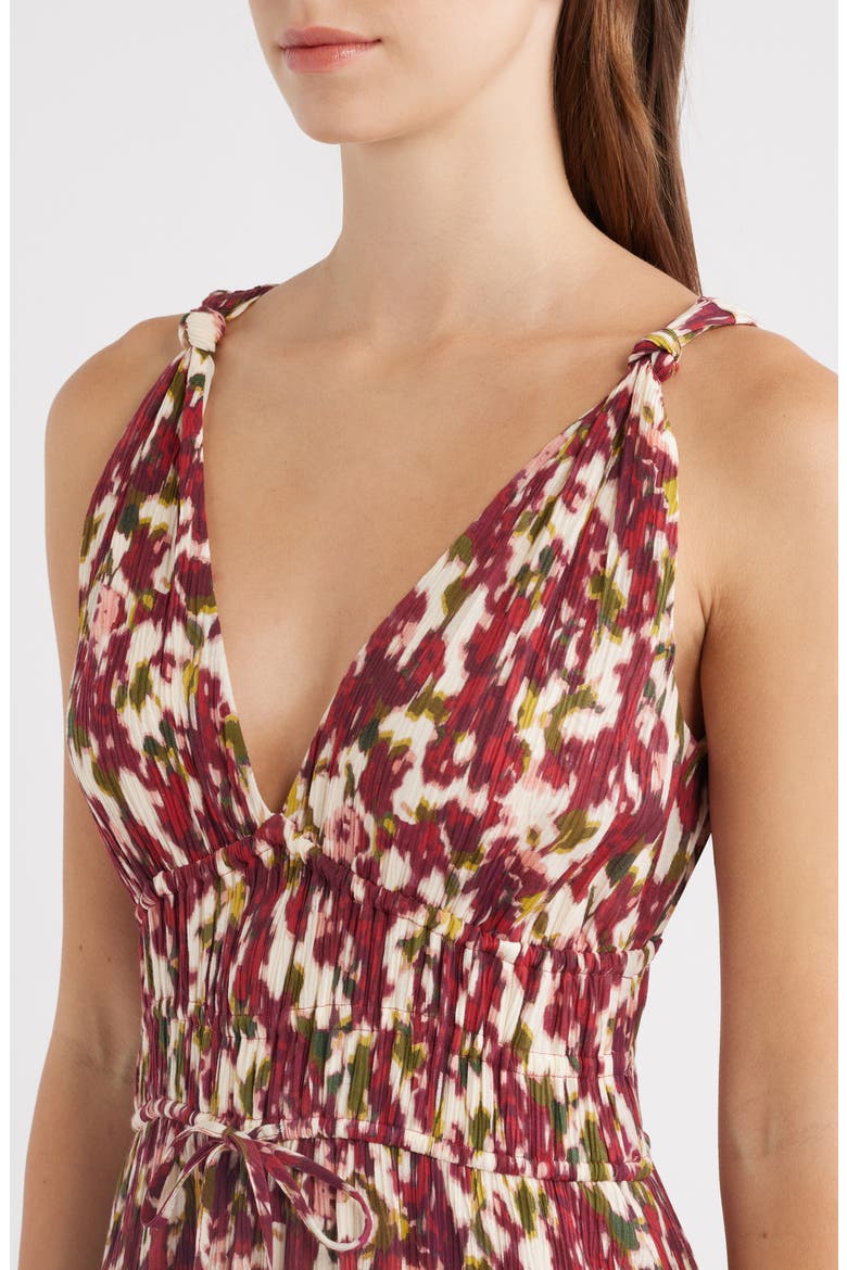 Marciana Smocked Waist Maxi Sundress, Alternate, color, CARDINAL FLORAL