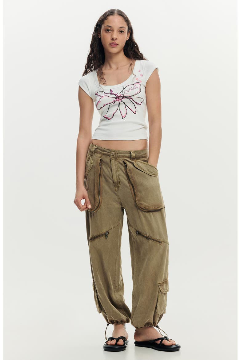 Floral Graphic T-Shirt, Alternate, color, WHITE