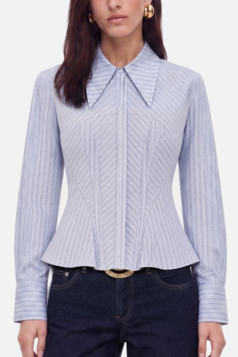 Boned Striped Shirt