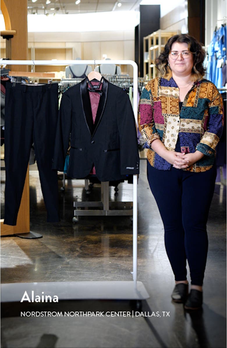 Kids' Jet Set Black Two-Piece Tuxedo Suit with Bow Tie, sales video thumbnail