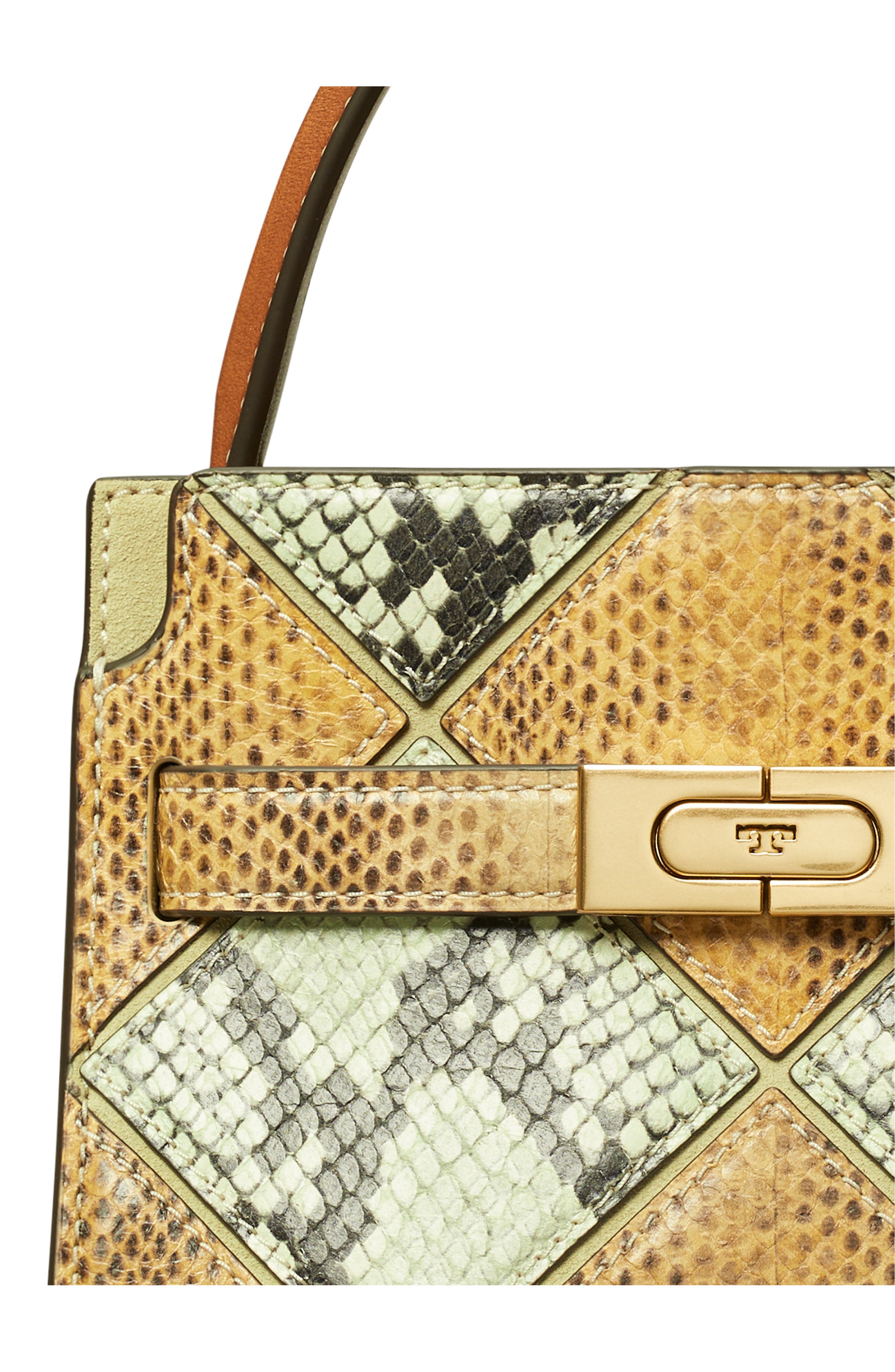 Tory Burch Small Lee Radziwill Diamond Exotic Leather Double Bag