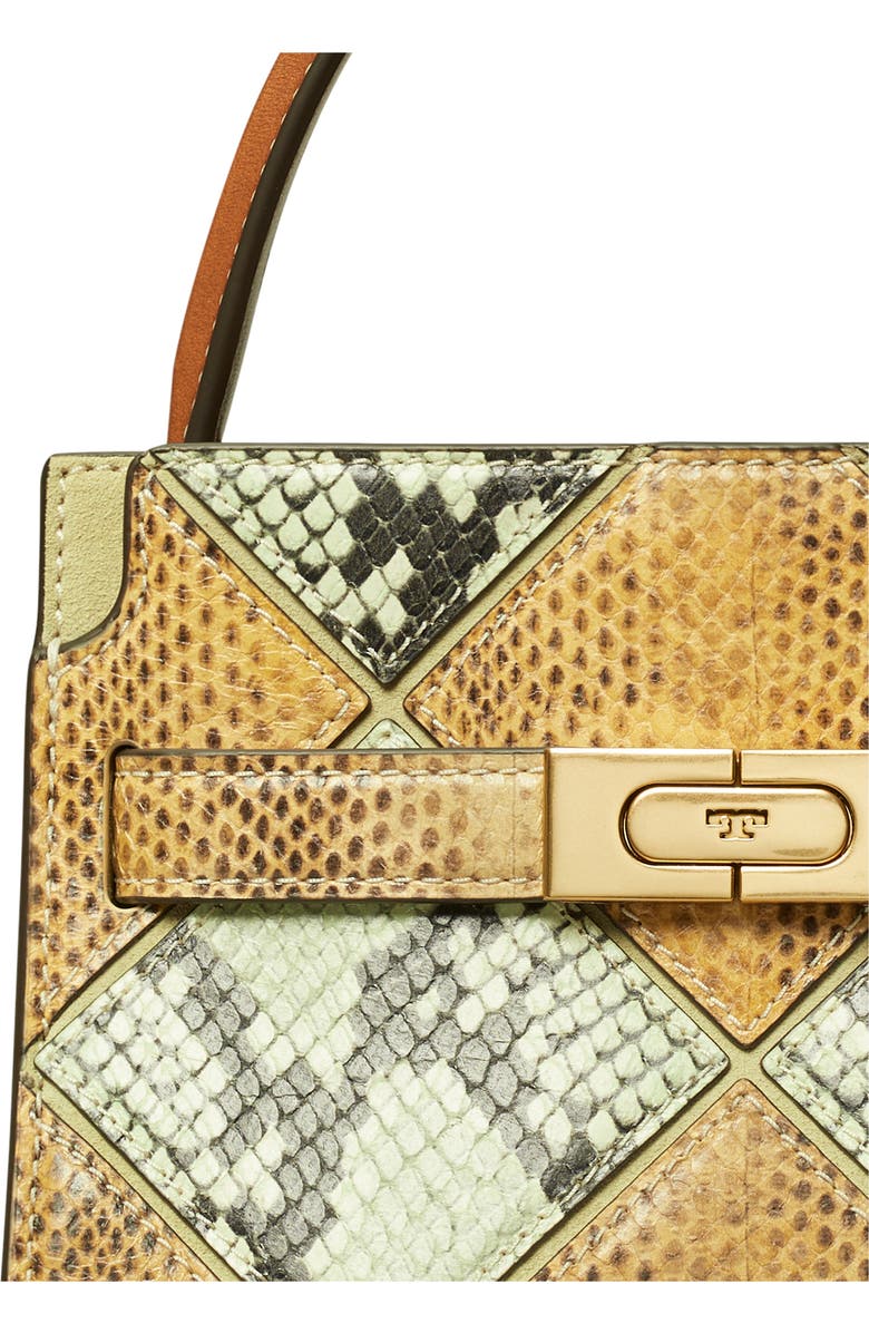 Tory Burch Small Lee Radziwill Diamond Exotic Leather Double Bag, Alternate, color,